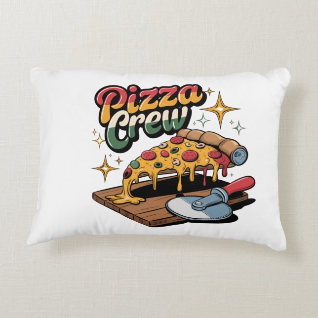 Pizza Crew Prydnadskudde (Baksidan)