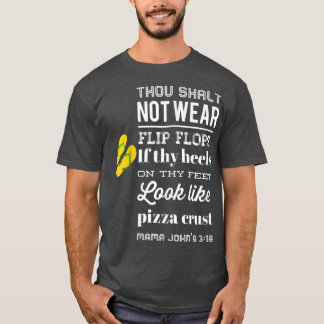 Pizza Crust Humor Flinflip flops Heels Manar Women T Shirt