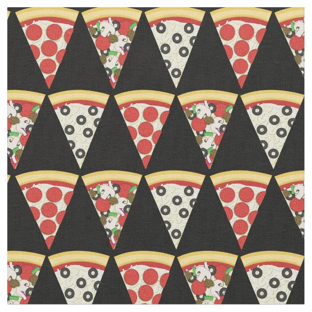 Pizza Cute Food Kids Tyg (Närbild)