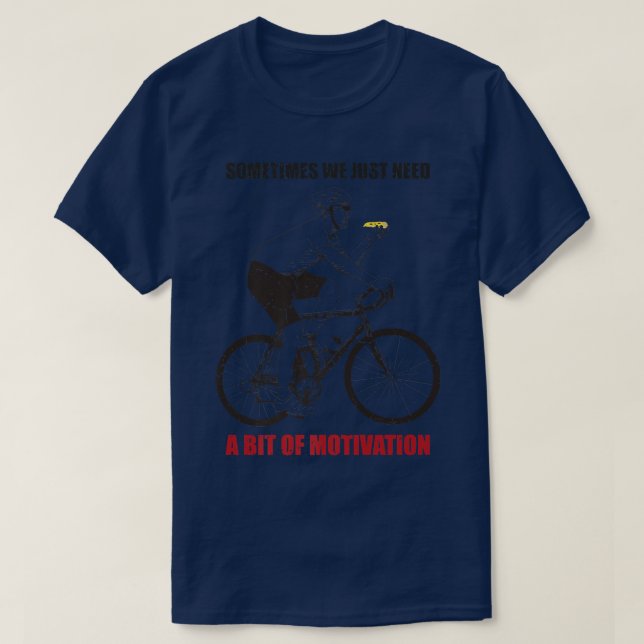 Pizza Cycling Motivation Inspirational Life Quote T Shirt (Design framsida)