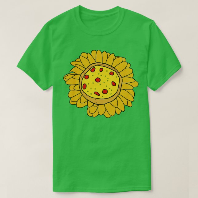 Pizza Daisy Flower T Shirt (Design framsida)
