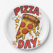 Pizza Day - Roligt Pepperoni Pizza Slice Design