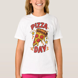 Pizza Day - Roligt Pepperoni Pizza Slice Design T Shirt