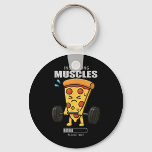 Pizza Deadlift Gym Råtta installationshus Lyftande Nyckelring