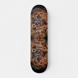 Pizza-deathälla grafik abstrakt konst  mini skateboard bräda 18,5 cm