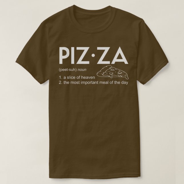 Pizza Definition3133 T Shirt (Design framsida)