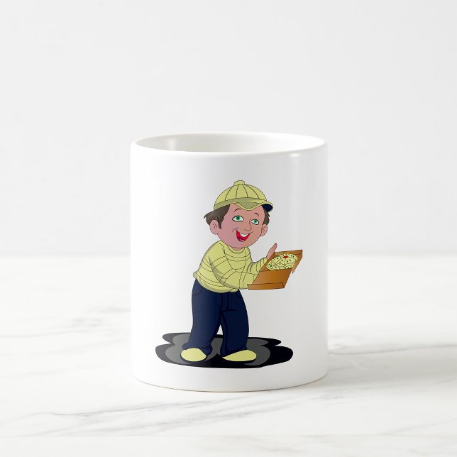 Pizza Delivery Boy Food Coffee Mugg (Skapare uppladdad)