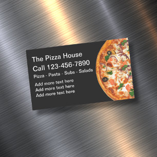 Pizza Delivery Business Magnets Magnetiska Visitkort
