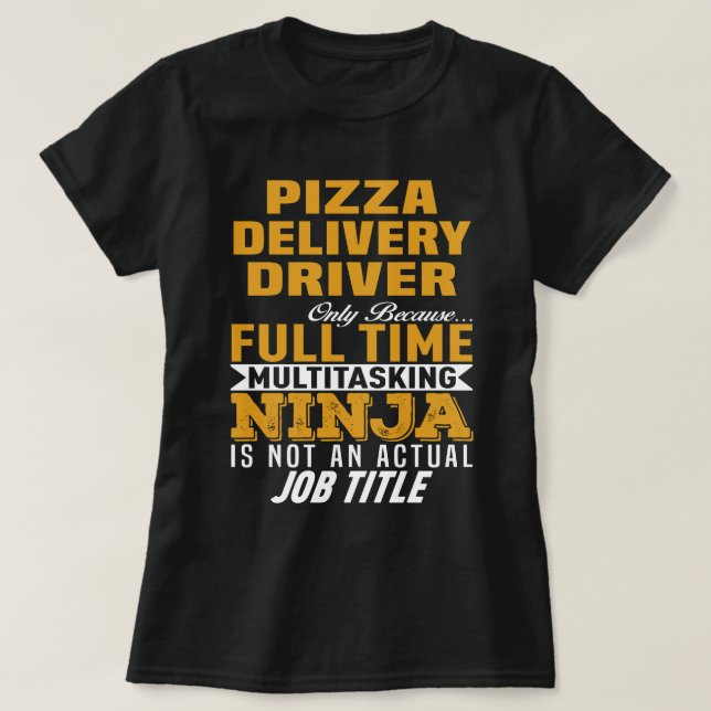 Pizza Delivery-drivrutin T Shirt (Design framsida)