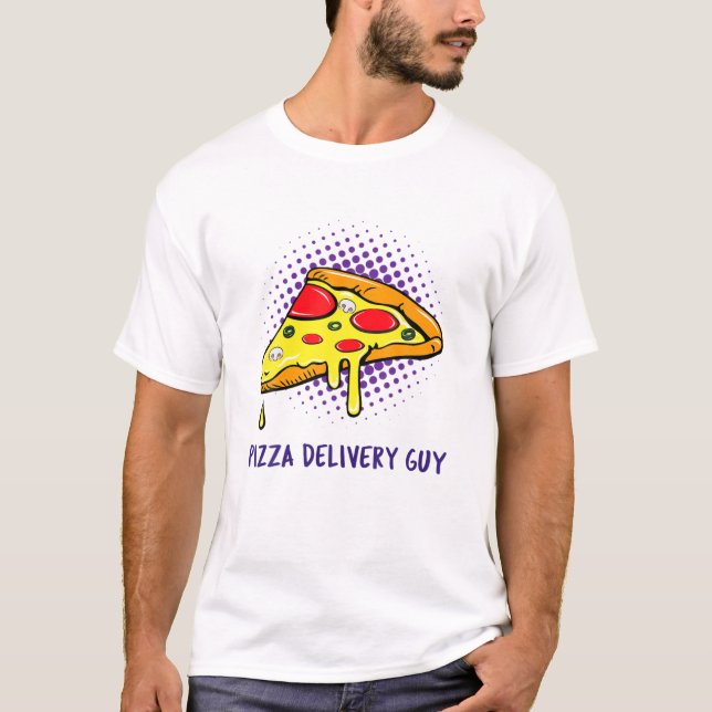 Pizza Delivery Guy Halloween Costume T Shirt (Framsida)