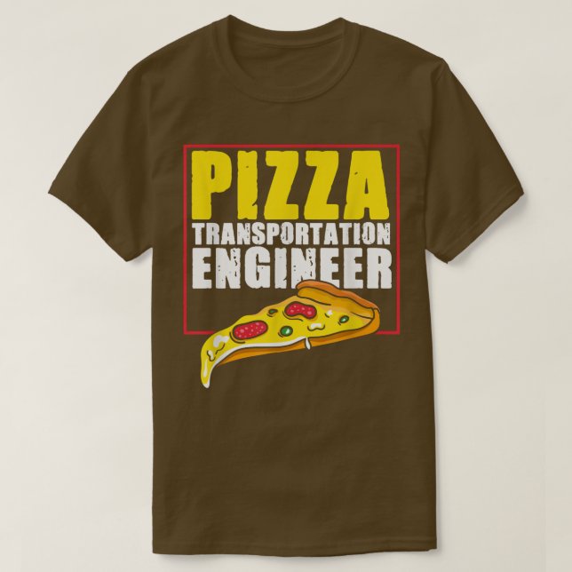 Pizza Delivery Guy Ingenjör T Shirt (Design framsida)