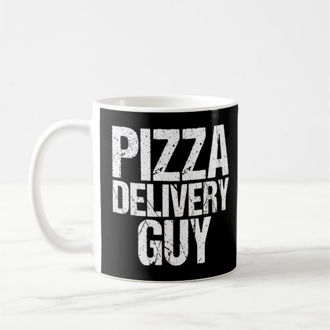 Pizza Delivery Guy Italiano Foodie Pun Costume Kaffemugg (Vänster)