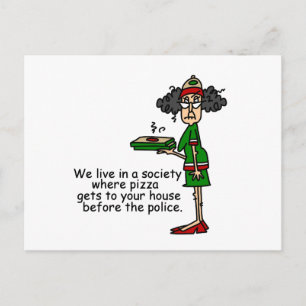 Pizza Delivery Humor Vykort