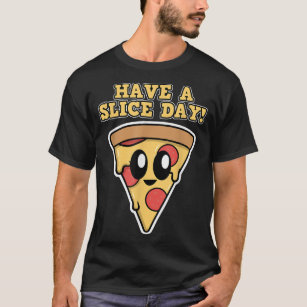 Pizza-design för manar och kvinnor har en segmentd t shirt
