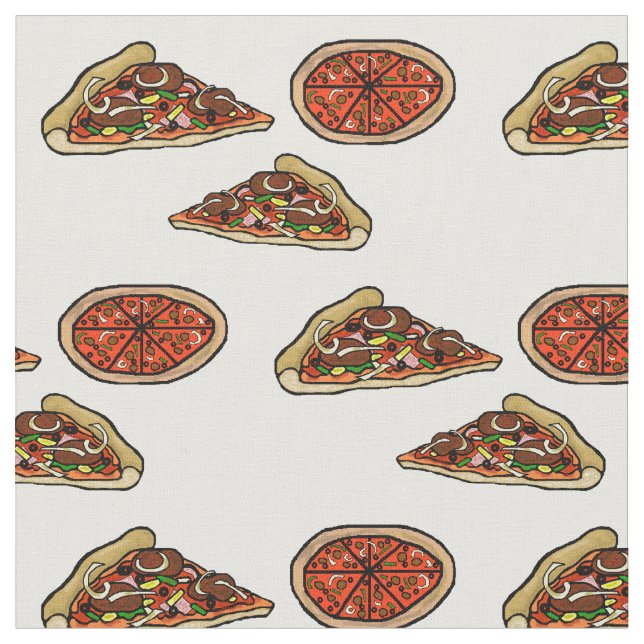 Pizza Design Material Tyg (Närbild)