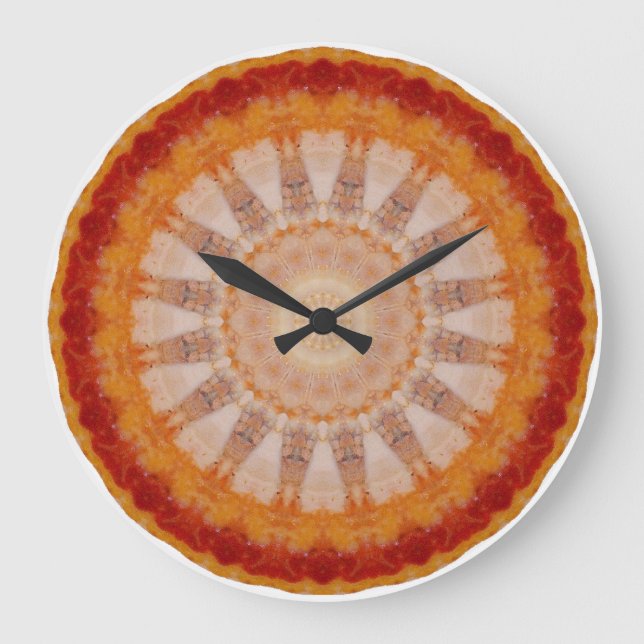 Pizza Design Round Clock Stor Klocka (Framsida)