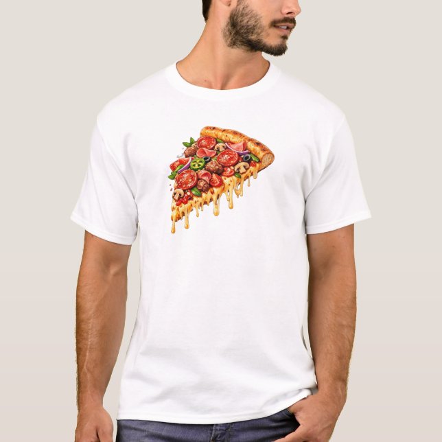 Pizza Design T Shirt (Framsida)