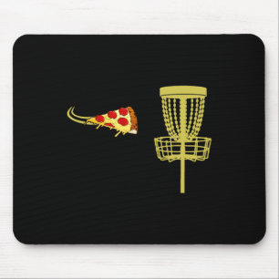 Pizza Disc Golf Frisbee Rolig T-shirt Present För Musmatta