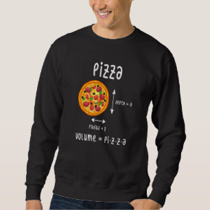 Pizza Djup a Radius Z Volume Math Fast Food Lång Ärmad Tröja