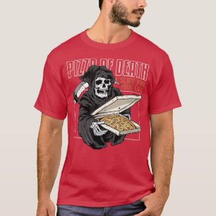 Pizza Död Paj till jag Die Grim Reaper Pizza T Shirt