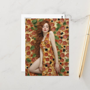 Pizza Dress Vykort