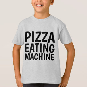 PIZZA EATING MASKIN Funny Kids Boys T-Shirts