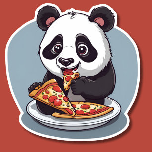 Pizza Eating Panda Klistermärken
