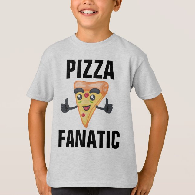 PIZZA FANATIC FUNNY BOYS T-SHIRTS (Framsida)