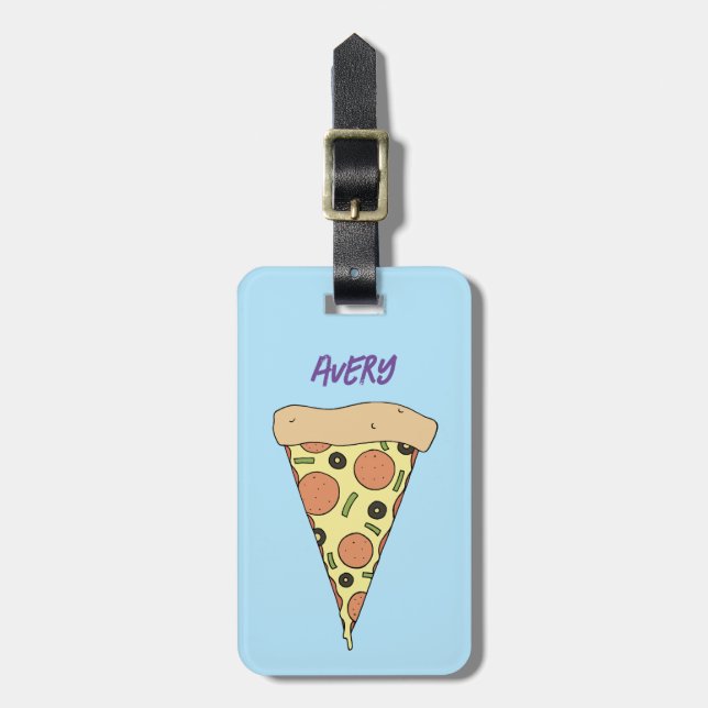 Pizza Fläkt Personlig Luggage Tag Bagagebricka (Vertikal Framsida)