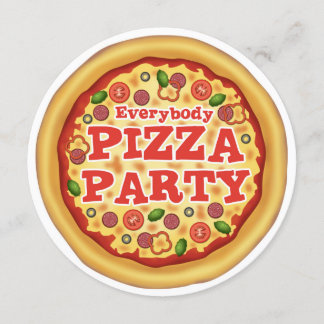 Pizza Födelsedagsfest inbjudan