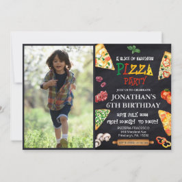 Pizza Födelsedagsfest Inbjudningar