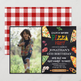 Pizza Födelsedagsfest Inbjudningar