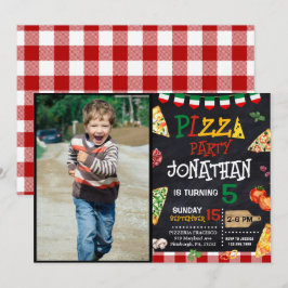 Pizza Födelsedagsfest Inbjudningar