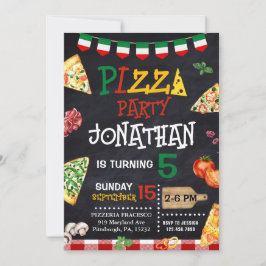 Pizza Födelsedagsfest Inbjudningar