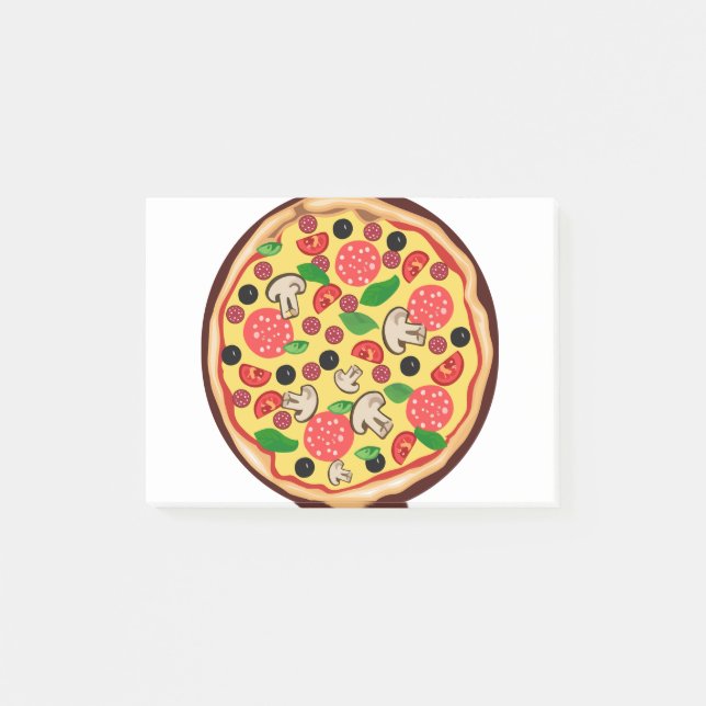 Pizza Food Clipart Icon Pepperoni Cheese Post-it Block (Framsida)