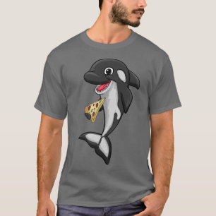Pizza Food Kärlek Killer Whale Orca Älskare Animal T Shirt