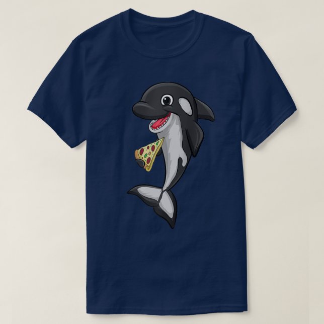 Pizza Food Love Killer Whale Orca Lover Animal Wom T Shirt (Design framsida)