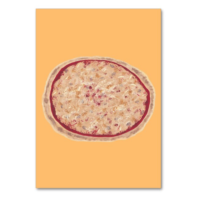 Pizza Food Reading Flashcards for Vuxnas Bordsnummer (Framsidan)