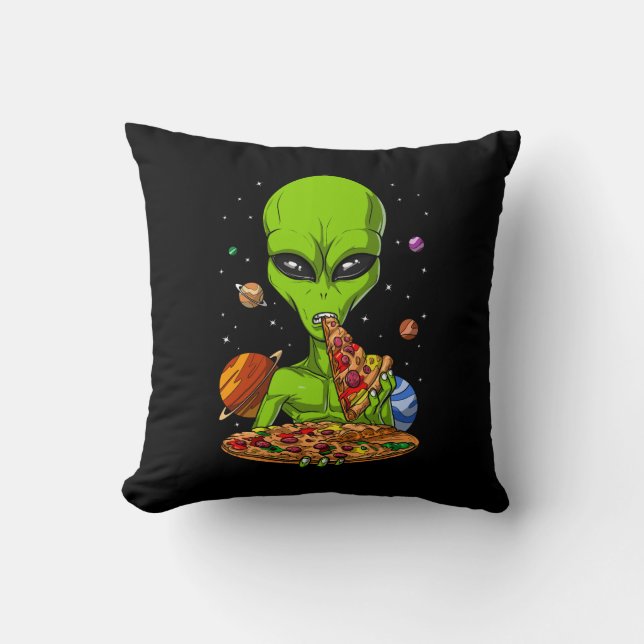 Pizza för Alien Emission Space Kudde (Framsida)