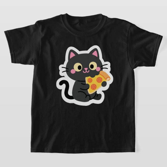 Pizza för evigt, kärlek för evigt  t shirt (Laydown)