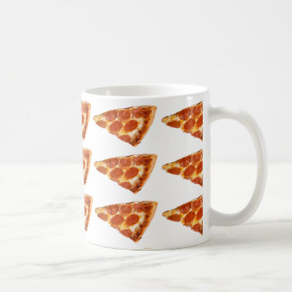 Pizza för frukost kaffemugg