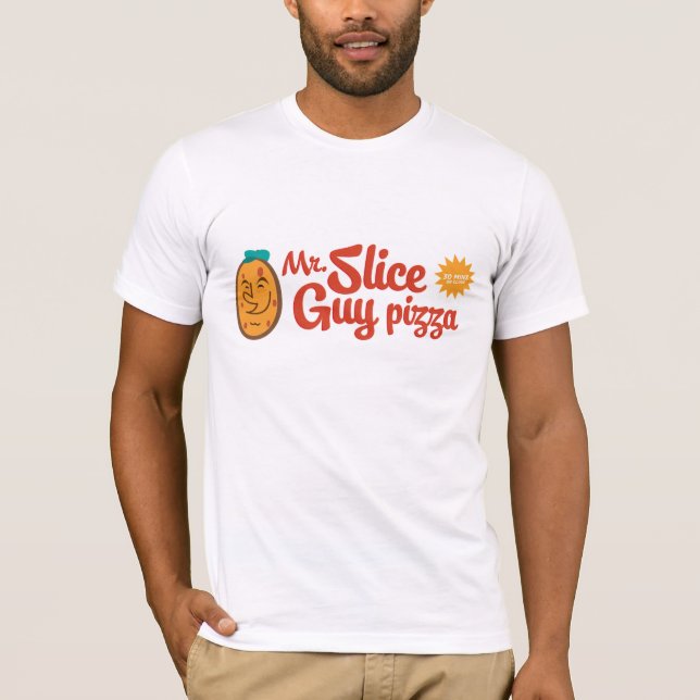 PIZZA FÖR HERR SKIVAGRABB T-SHIRT (Framsida)
