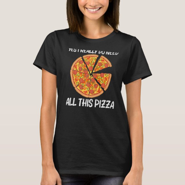 Pizza För manar Women Italy Pizza Slice Food T Shirt (Framsida)