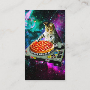 Pizza för utrymmedj-katt visitkort
