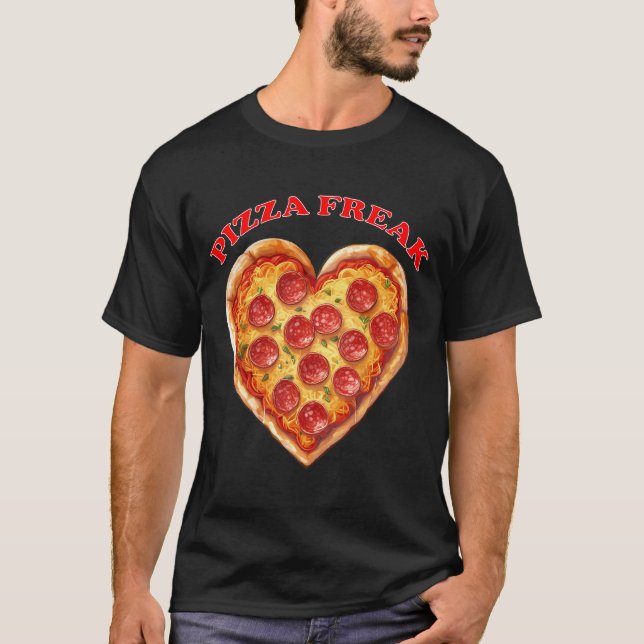Pizza Freak T Shirt (Framsida)