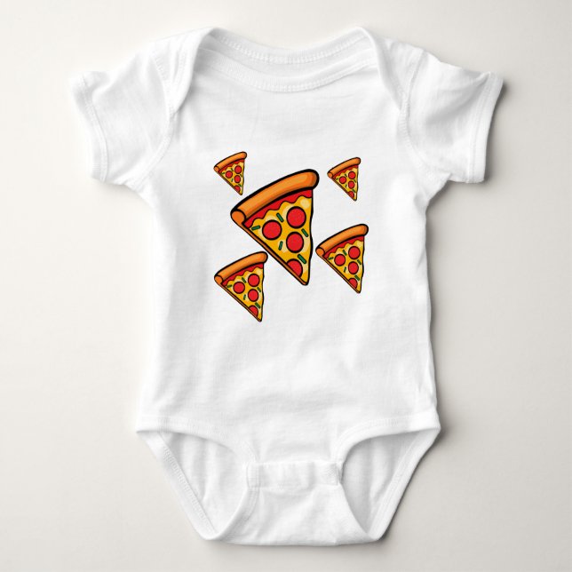 Pizza Fredag Design - Baby Jersey Bodykostym T Shirt (Framsida)