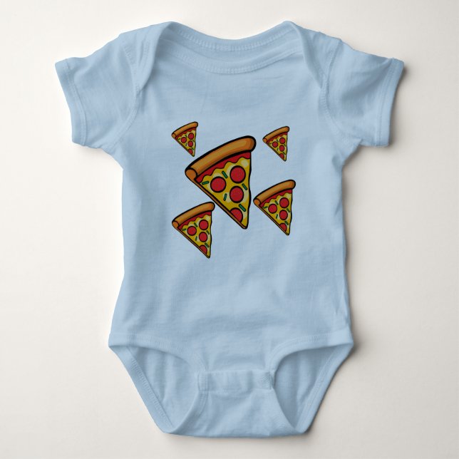 Pizza Fredag Design - Baby Jersey Bodykostym T Shirt (Framsida)