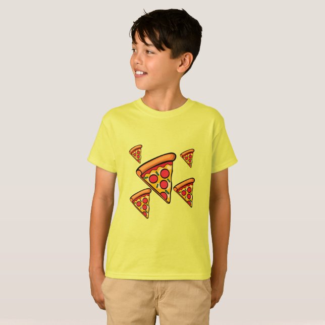 Pizza Fredag design - Bards grundläggande T-Shirt (Hel framsida)