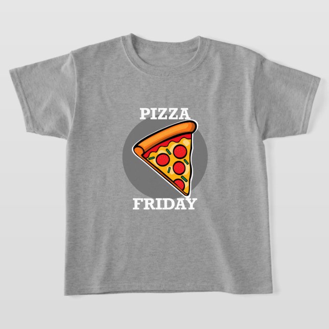 Pizza Fredag design - Bards grundläggande T-Shirt (Laydown)