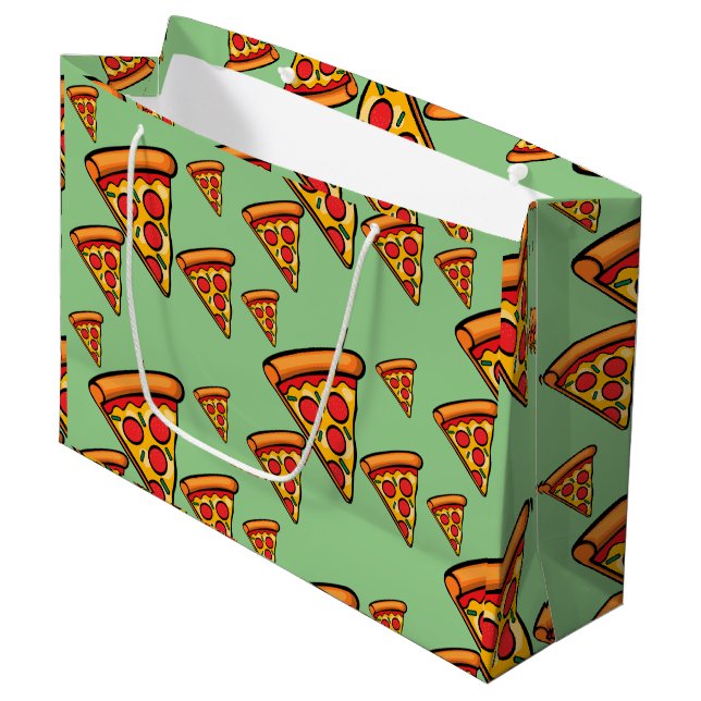 Pizza Fredag design - Gift Bag - stor (Framsidan Vinklad)